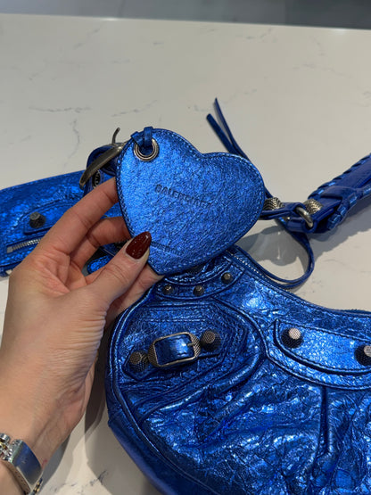 Balenciaga Le Cagole XS Blue Metallic