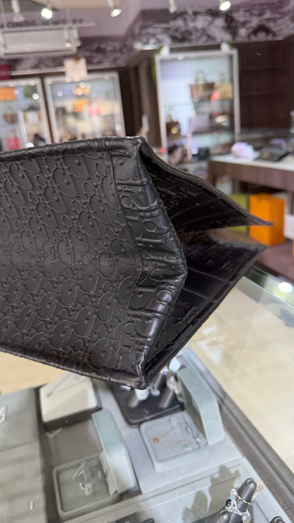 Pre-Owned CD Book Large Tote Noir Calfskin