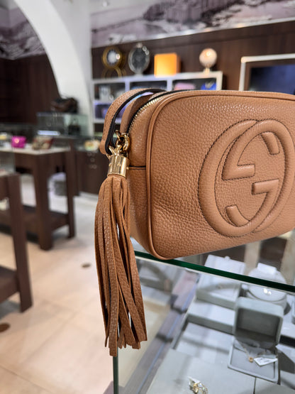 Gucci Small Soho Crossbody Camelia Bag