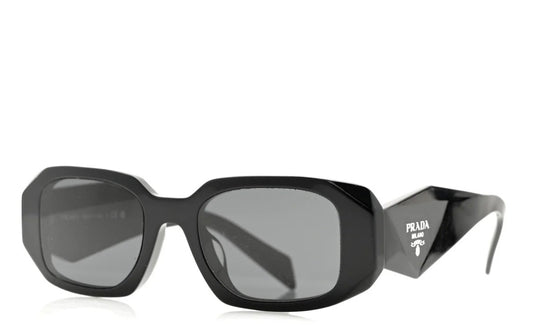 Pre-Owned Prada Acetate Symbole Sunglasses SPR 17W Black
