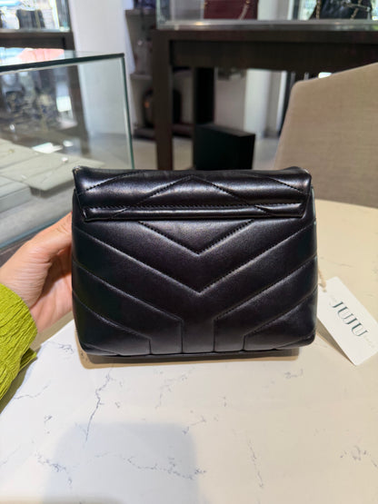 Pre-Owned YSL Black Quilted Mini Loulou Gold Hardware