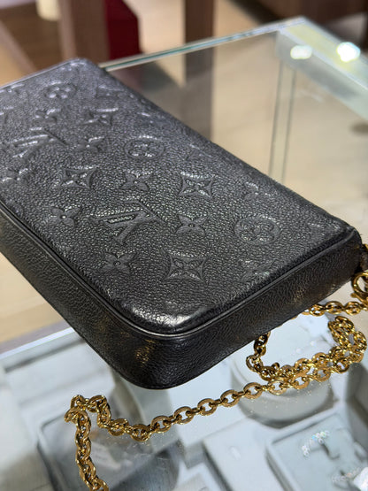 Louis Vuitton Black Empreinte Felicie + Bandoulière Strap