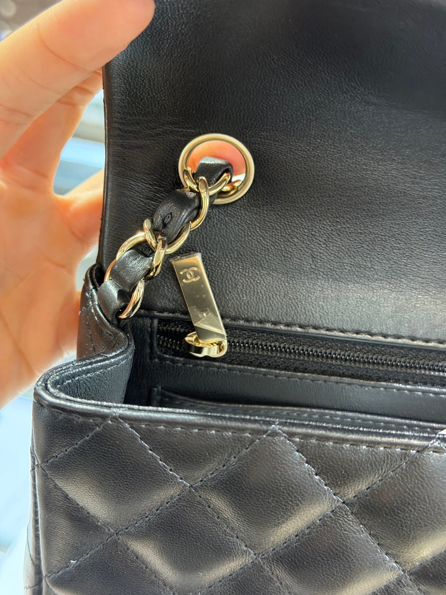 Chanel Mini Rectangular Black Lambskin