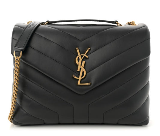 Saint Laurent Small Loulou Chain Satchel Black