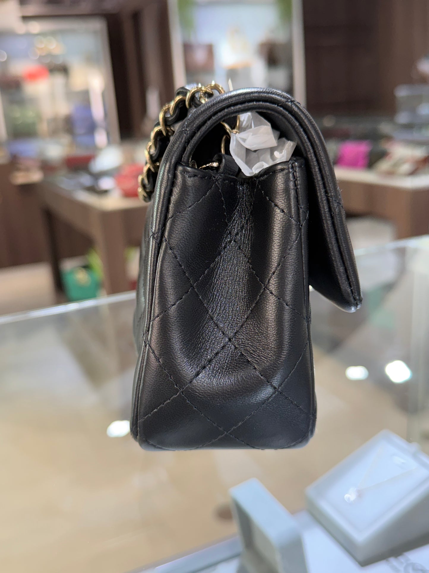 Chanel Mini Rectangular Black Lambskin