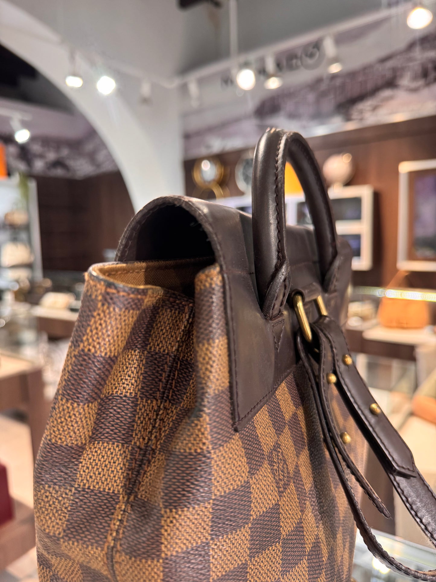 Vintage Louis Vuitton Damier Ebene Soho Backpack