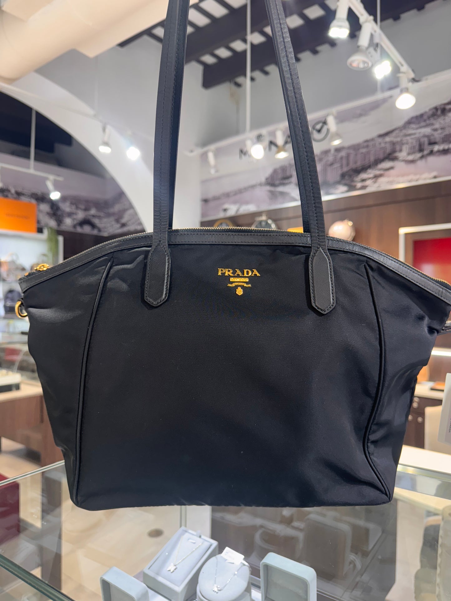 Prada Black Nylon Tote