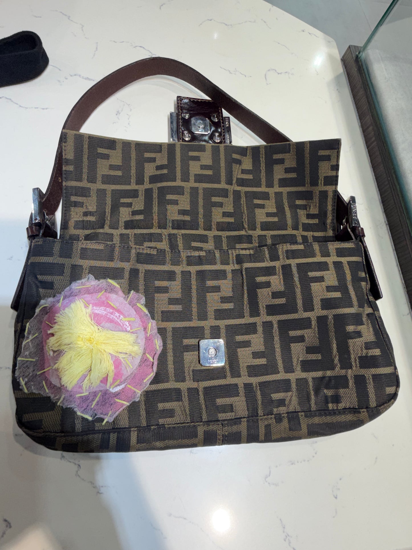 Pre-Owned FF Zucca Flower Baguette