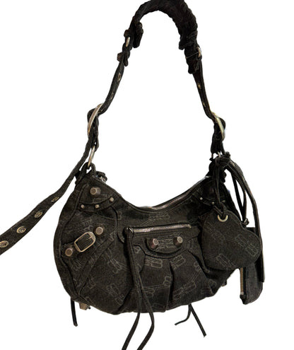Balenciaga Le da Denim Cagole Small Shoulder Bag