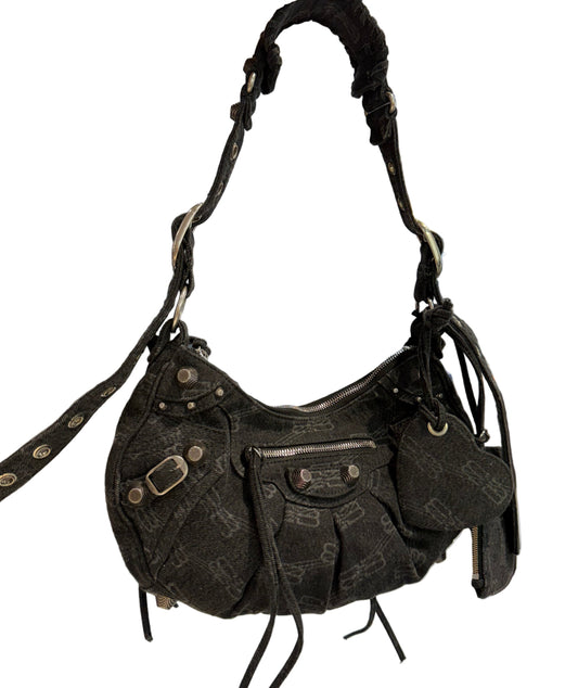 Balenciaga Le da Denim Cagole Small Shoulder Bag