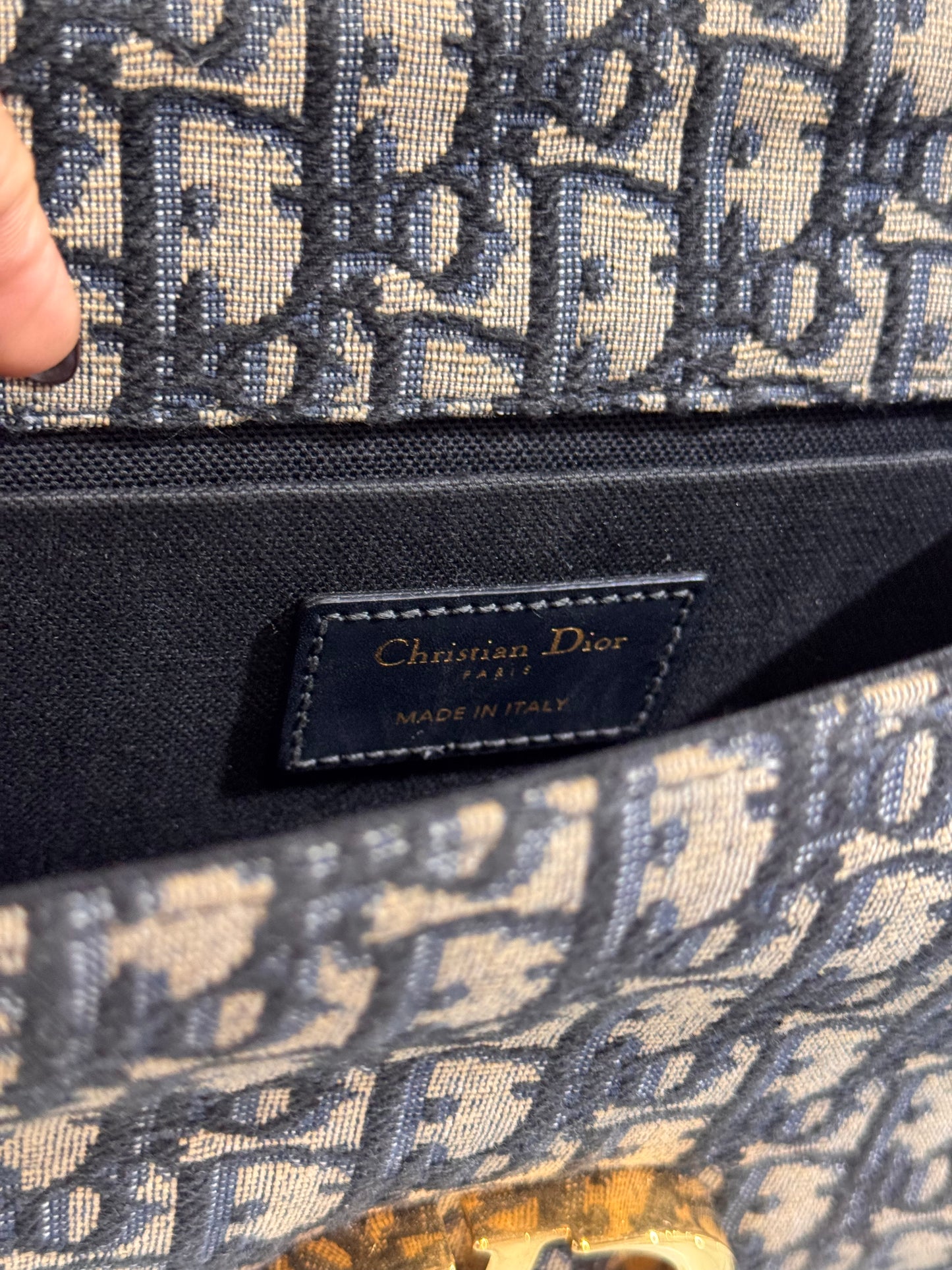 Christian Dior 30 Montaigne Blue Dior Oblique Bag