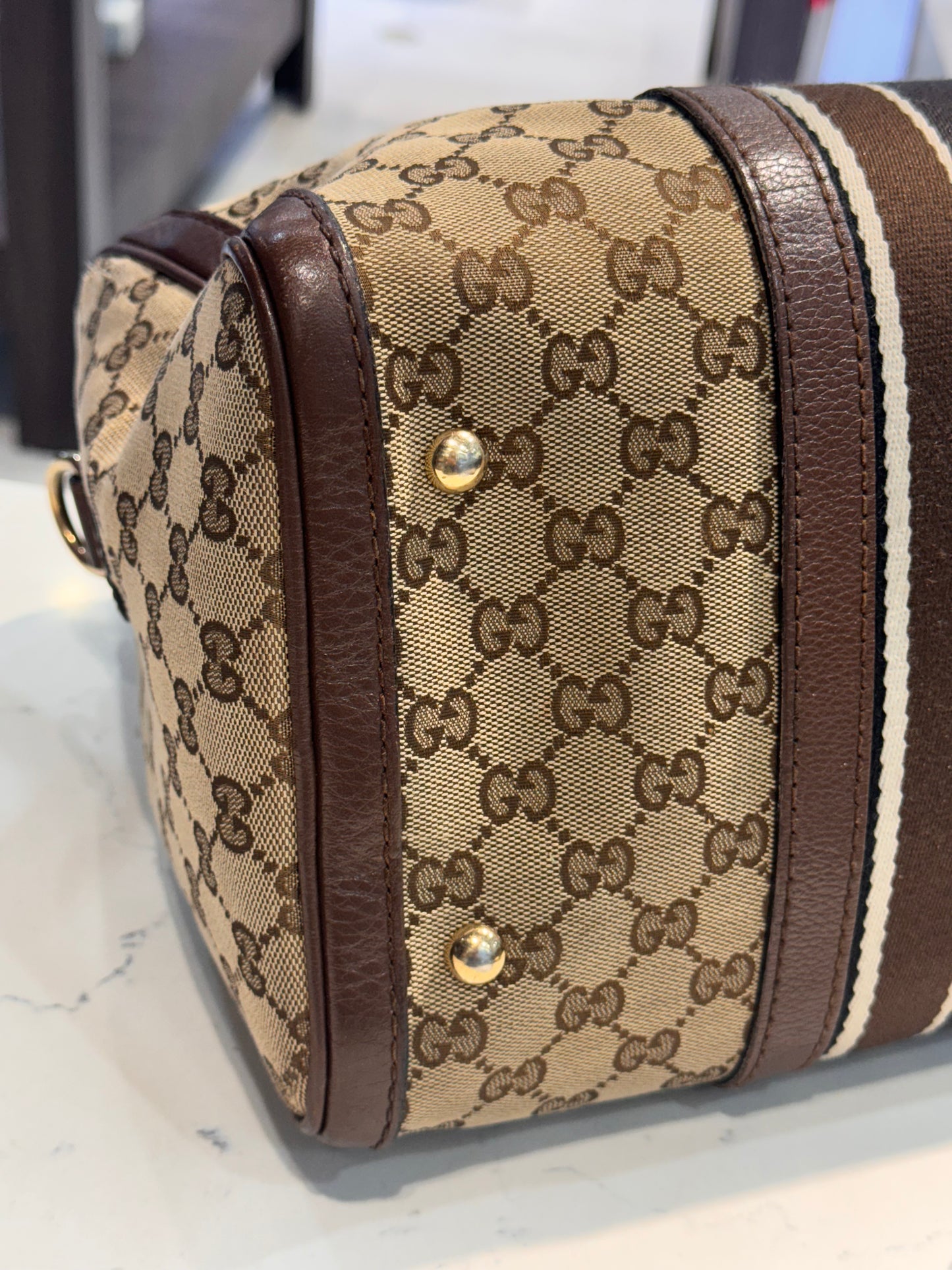 Gucci GG Canvas Boston Bag