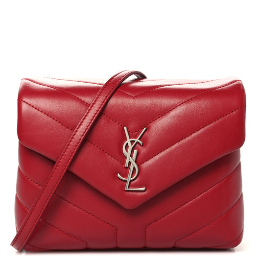 Pre-Owned YSL Red Mini Loulou Crossbody Bag