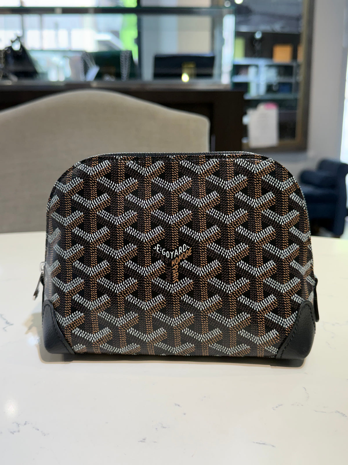 Brand New Goyardine Vendome Pouch Black
