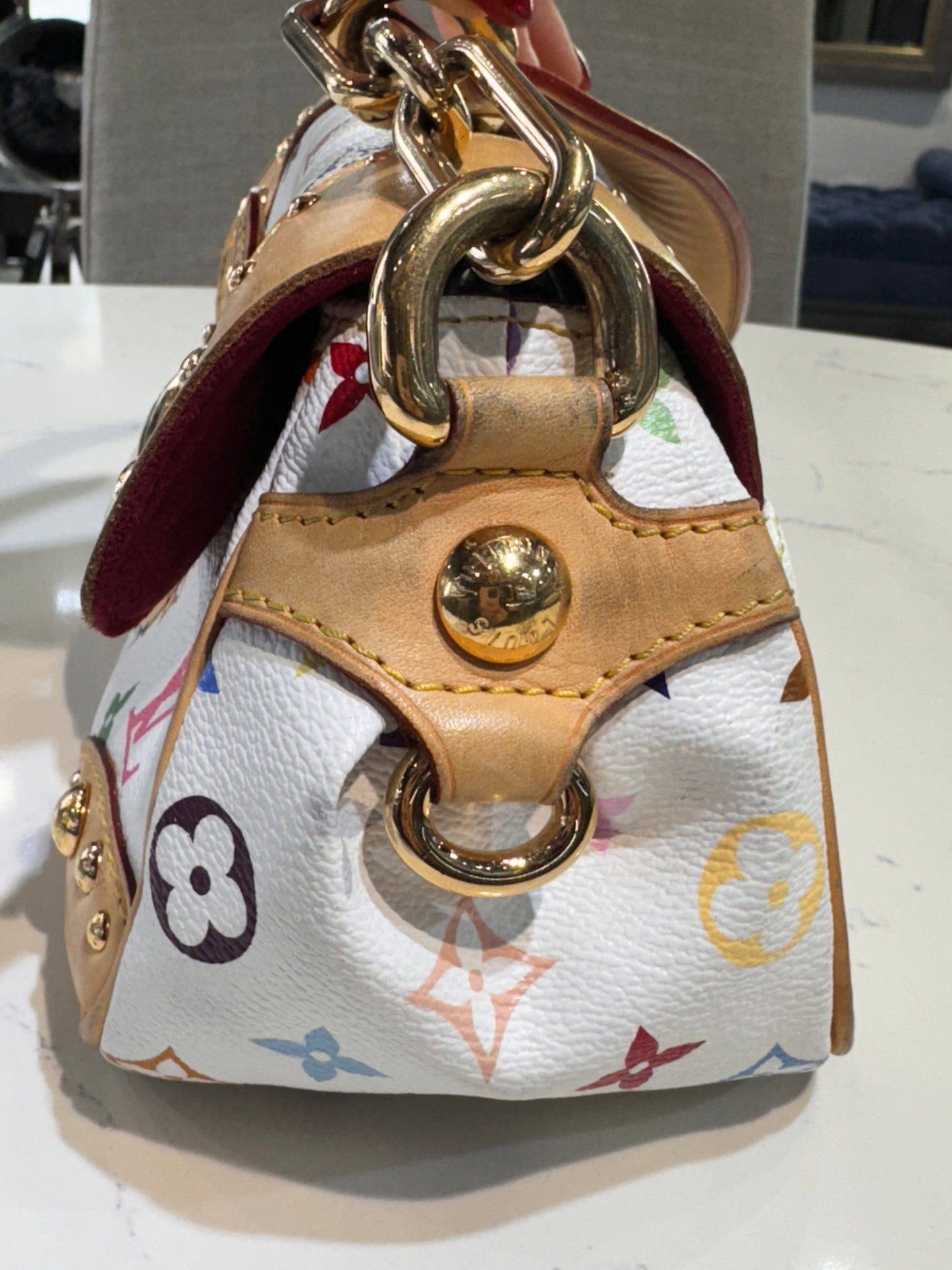 Louis Vuitton White Monogram Multicolore Marilyn Bag