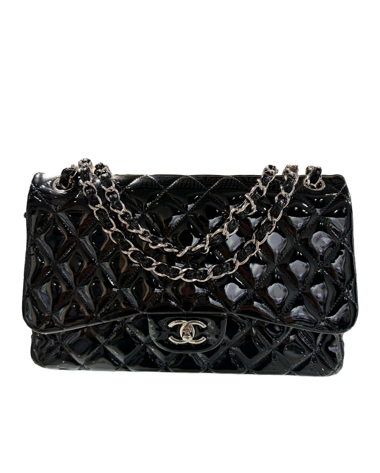 Chanel Classic CC Jumbo Black Patent