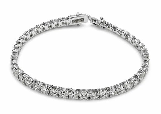 Tennis Bracelet 4.81ct Lab 14k White Gold