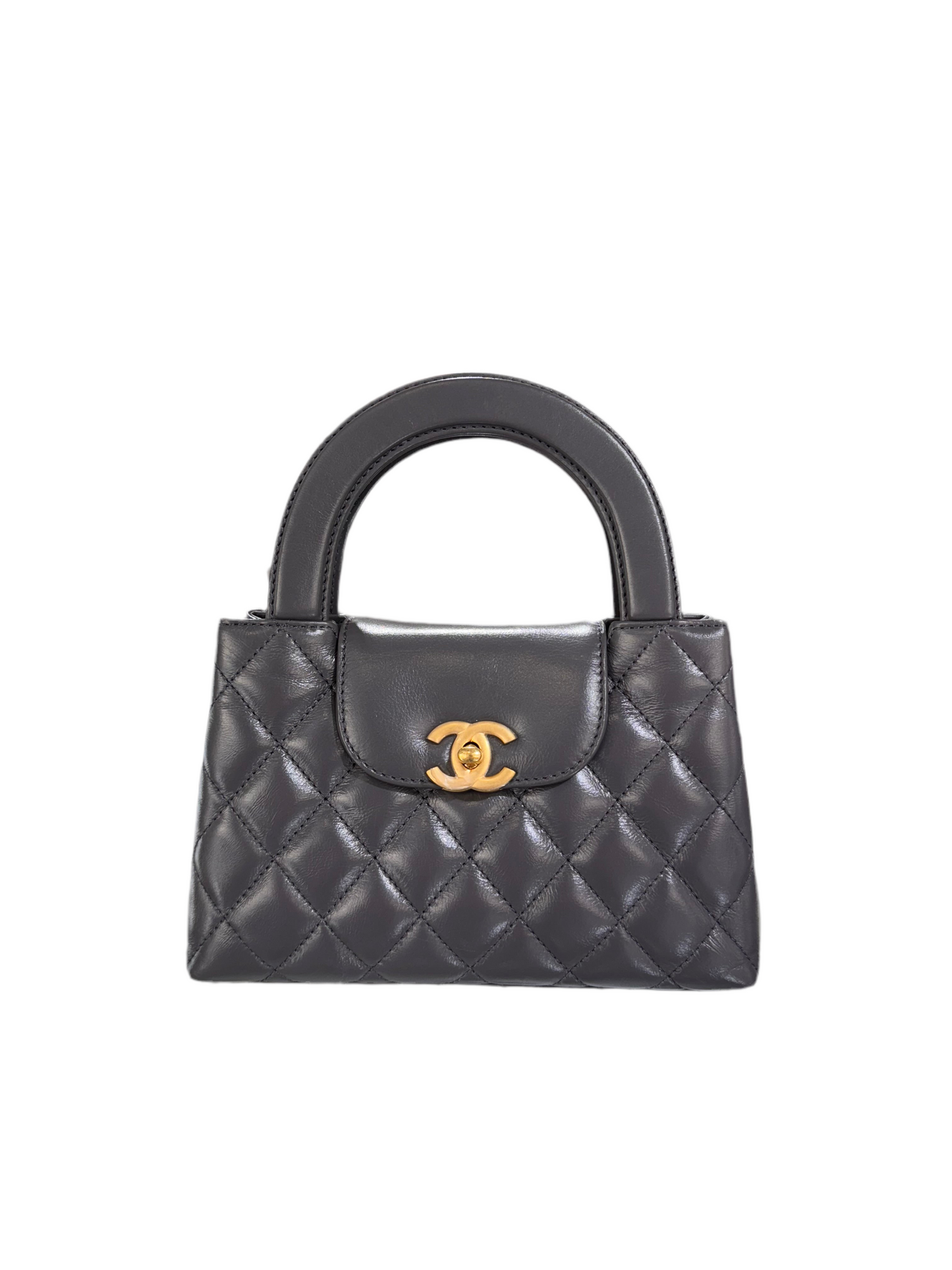 Chanel Nano Kelly Grey Calfskin