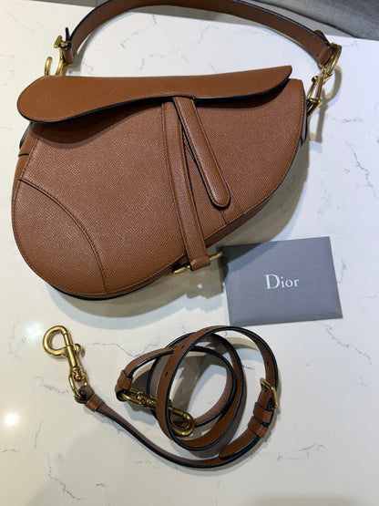 Pre-Owned CD Saddle Bag with Strap Golden Saddle