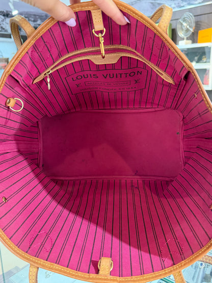 Pre-Owned LV Monogram Neverfull MM Pivoine Pink