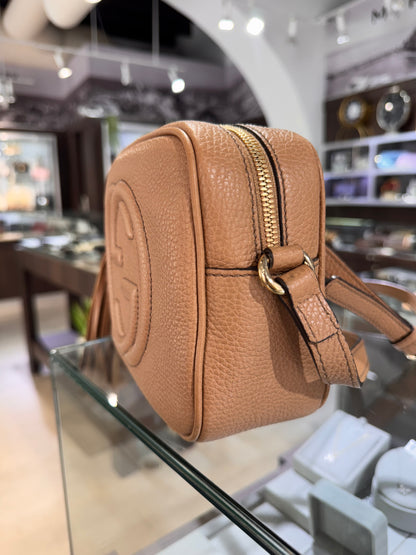 Gucci Small Soho Crossbody Camelia Bag