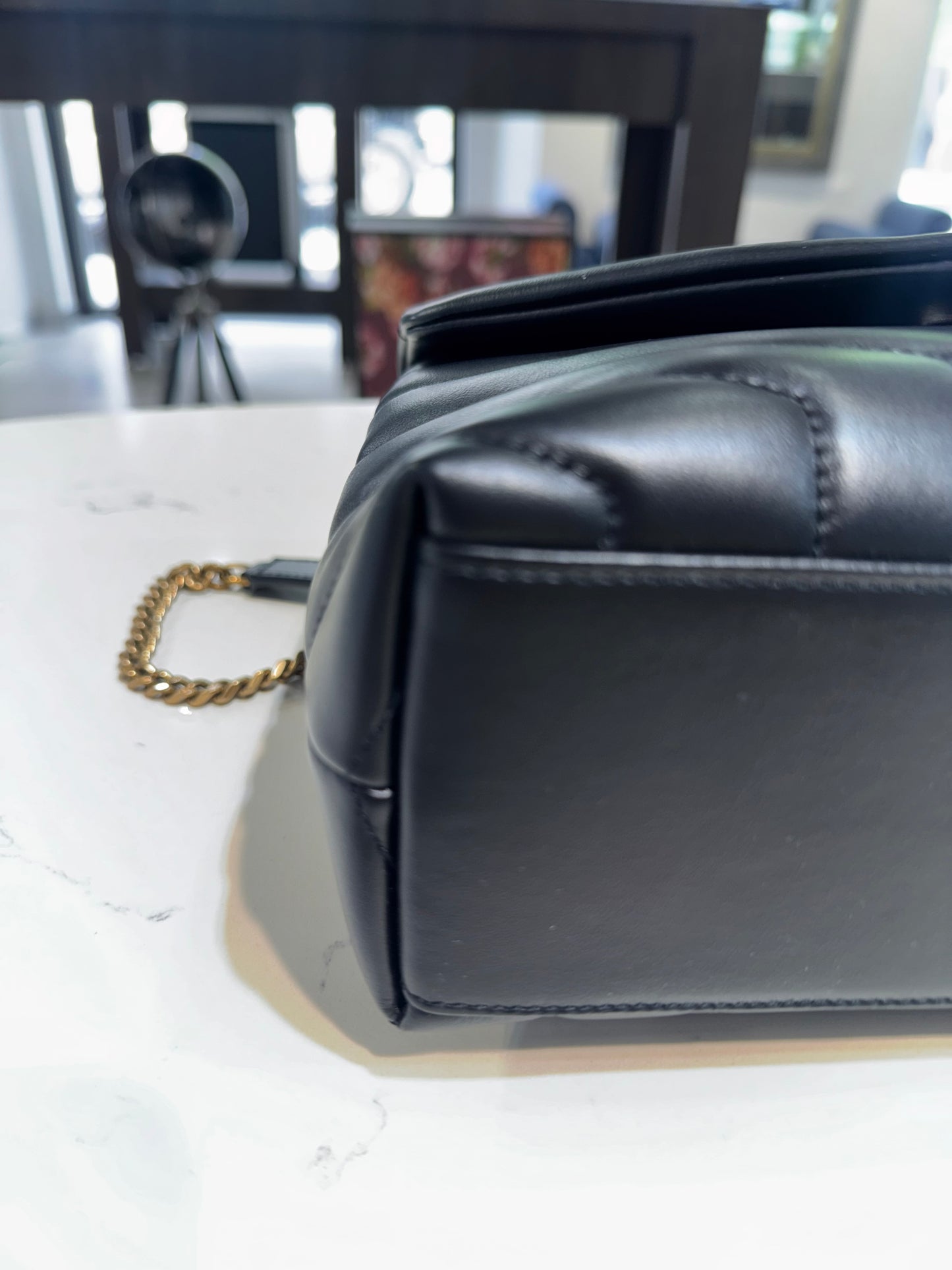 Saint Laurent Small Loulou Chain Satchel Black