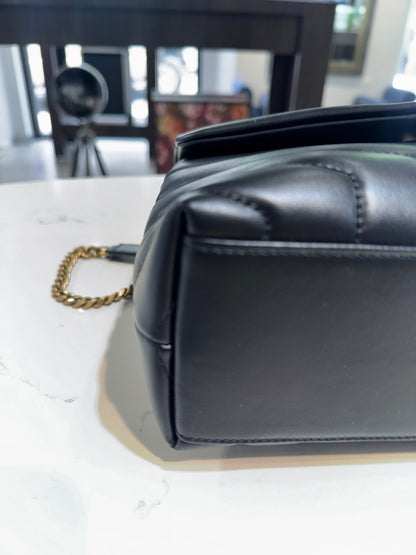 Saint Laurent Small Loulou Chain Satchel Black