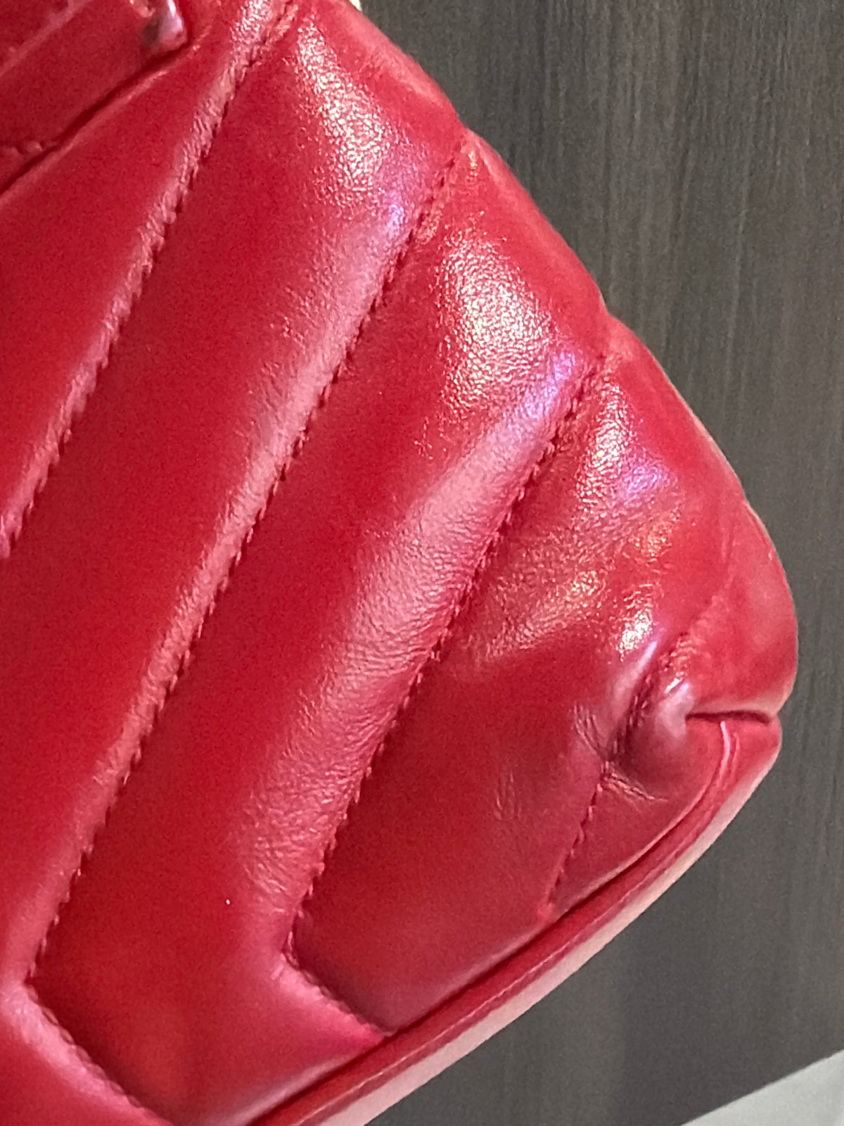 Pre-Owned YSL Red Mini Loulou Crossbody Bag