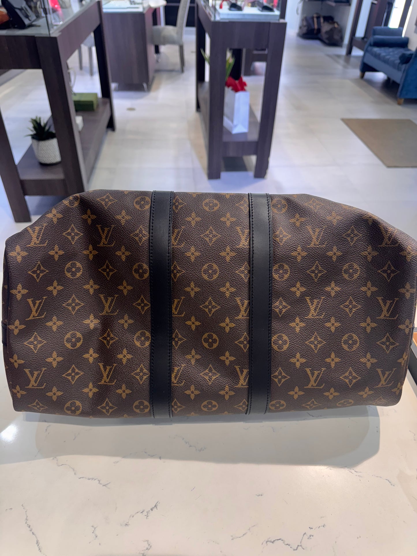 Louis Vuitton Monogram Macassar Keepall Bandouliere 45