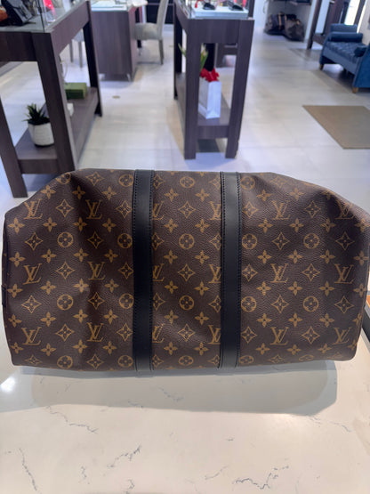 Louis Vuitton Monogram Macassar Keepall Bandouliere 45