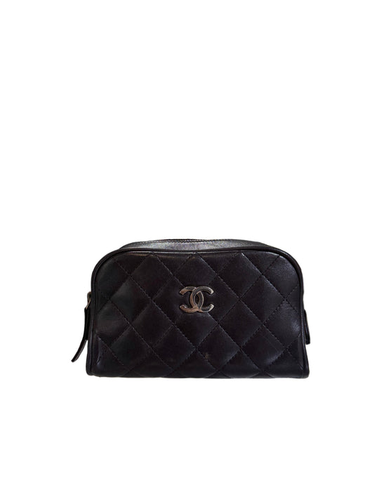 Chanel Black Lambskin Pouch