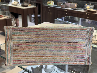 Christian Dior Medium Multicolor Stripes Book Tote