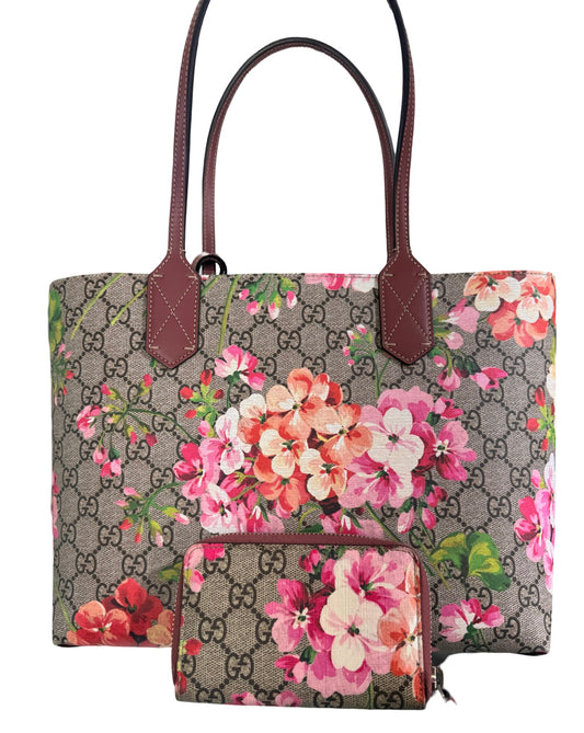 Gucci Blooms GG Supreme Tote & Wallet