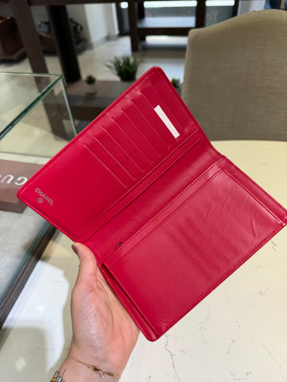 Pre-Owned CC Red Caviar Timeless Long Wallet