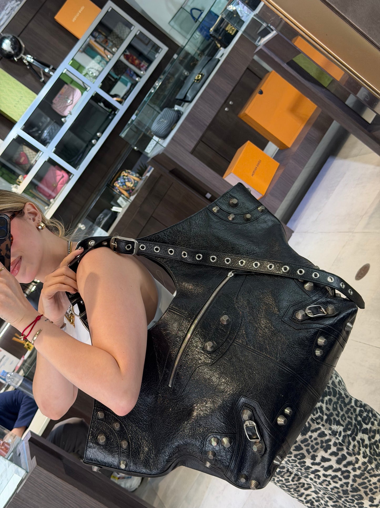 Pre-Owned Balenciaga Large Cagole Carry All Bag Black