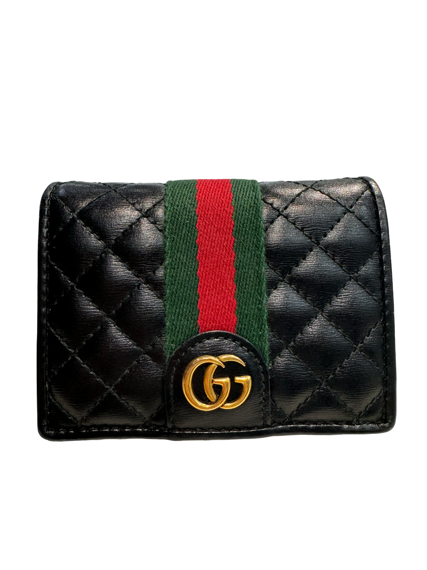 Gucci Web Accent Leather Wallet