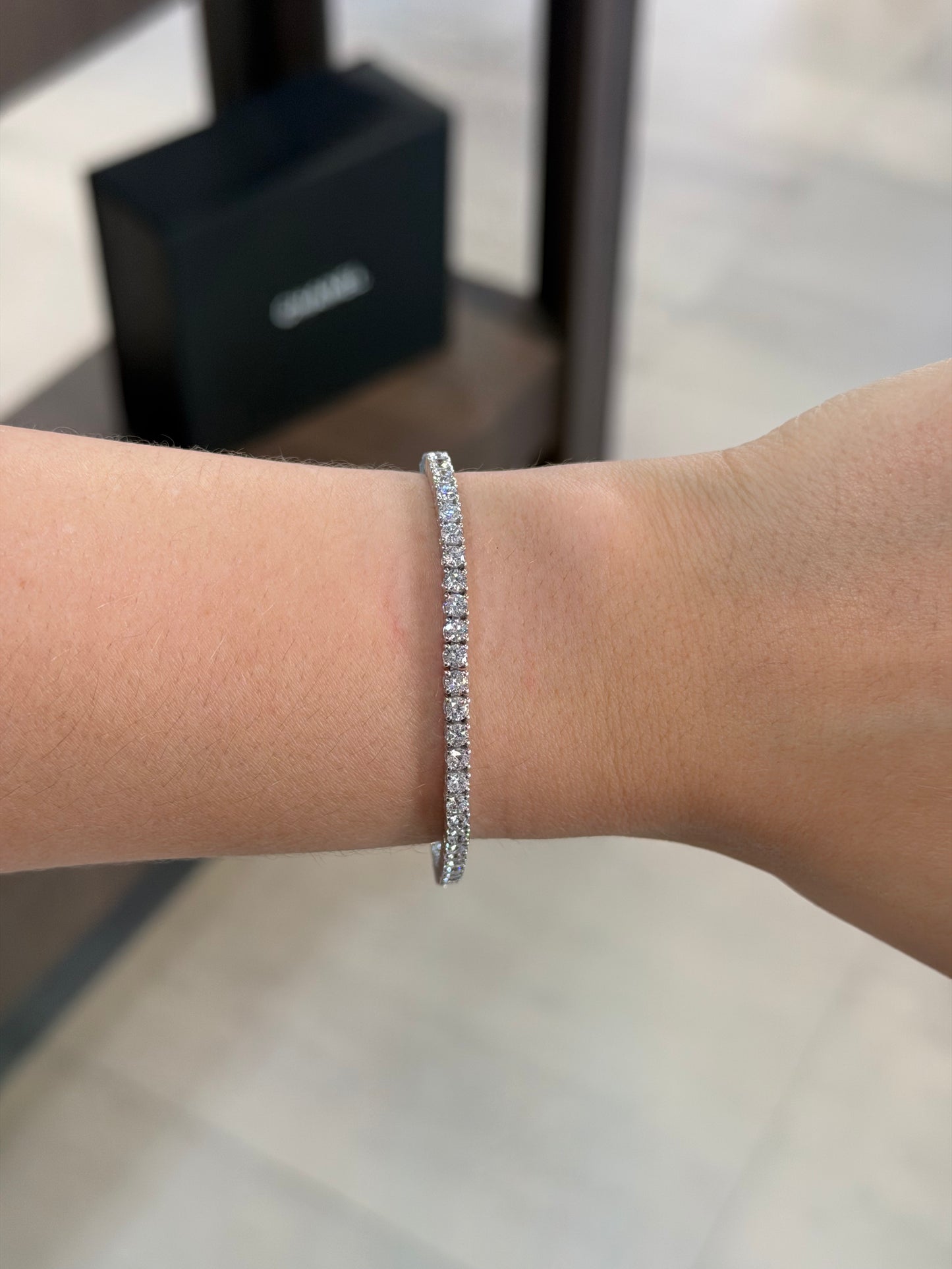 Tennis Bracelet 4.81ct Lab 14k White Gold