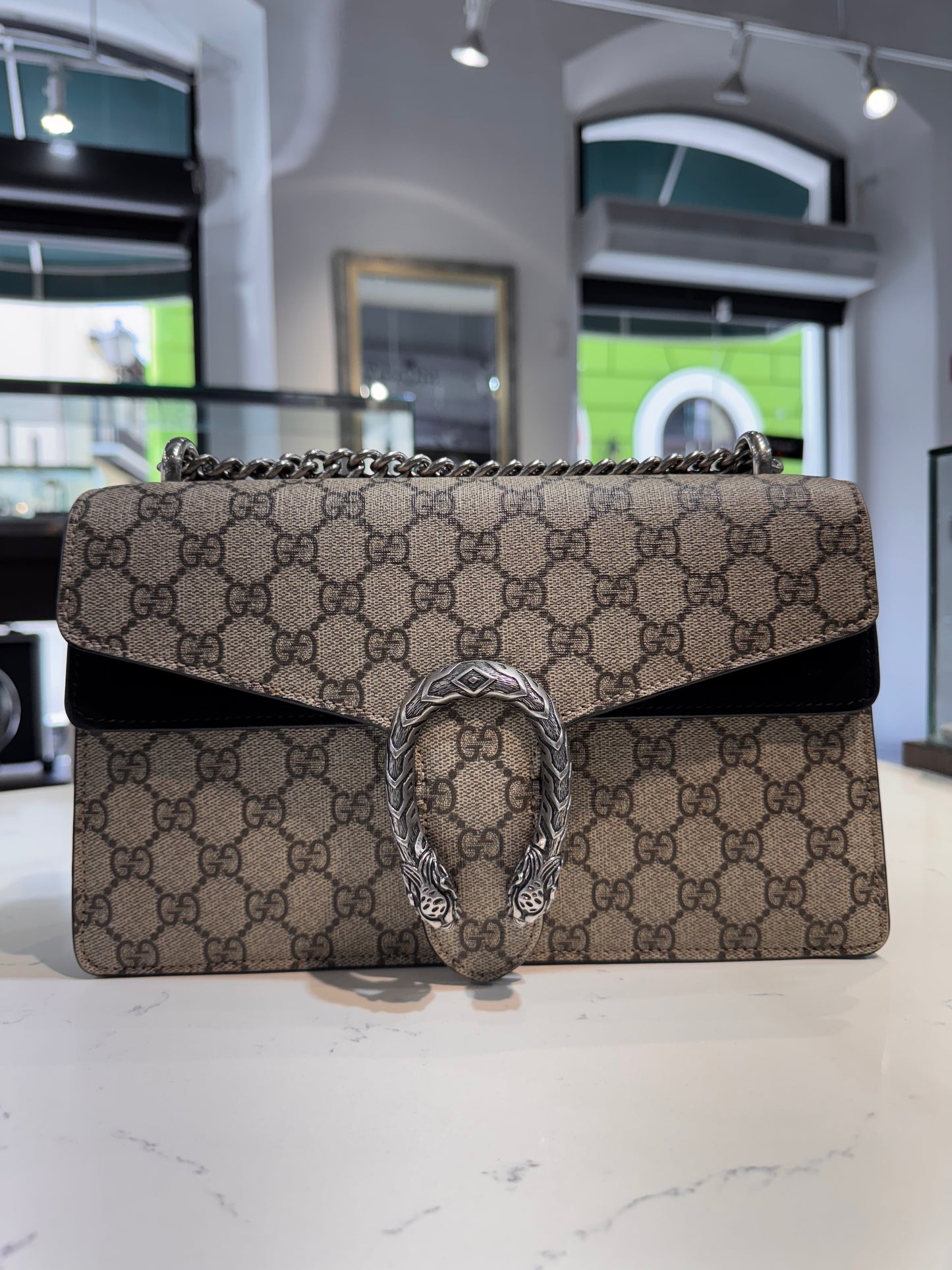 Gucci Medium Dionysus Black Suede