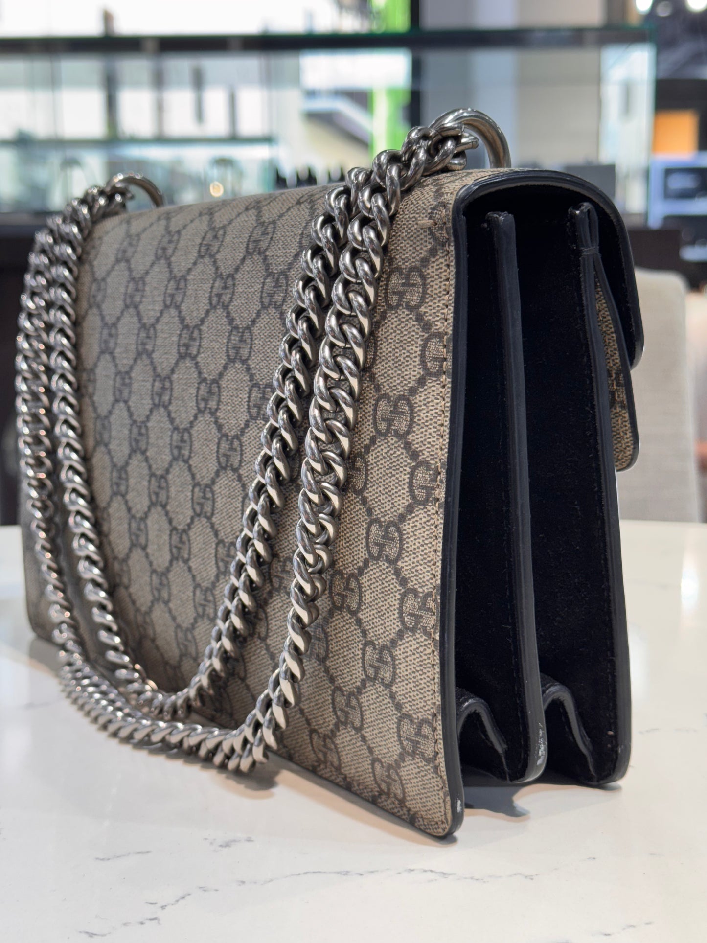 Gucci Medium Dionysus Black Suede
