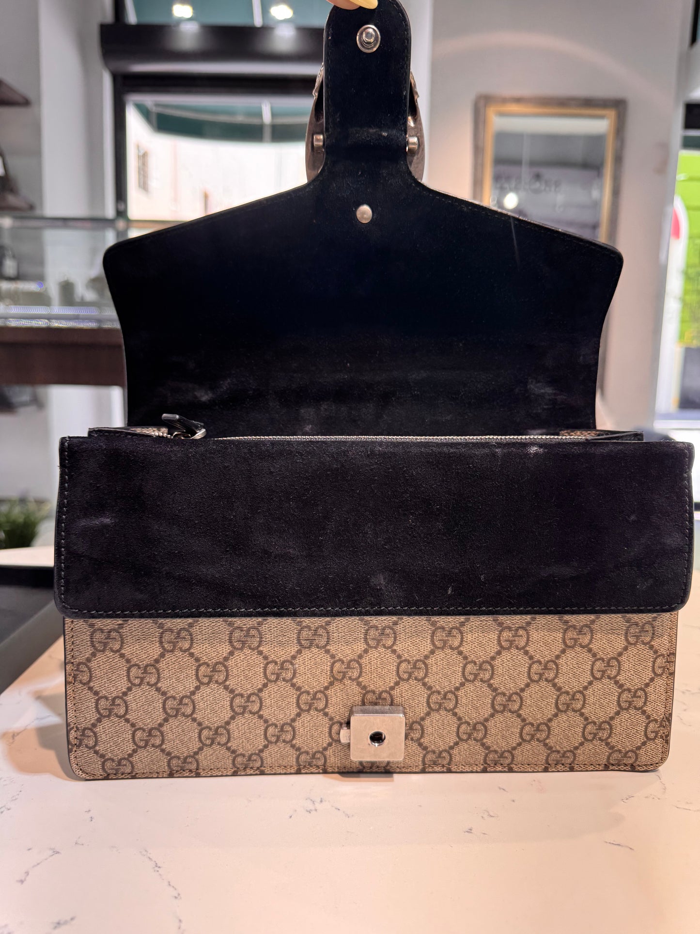 Gucci Medium Dionysus Black Suede