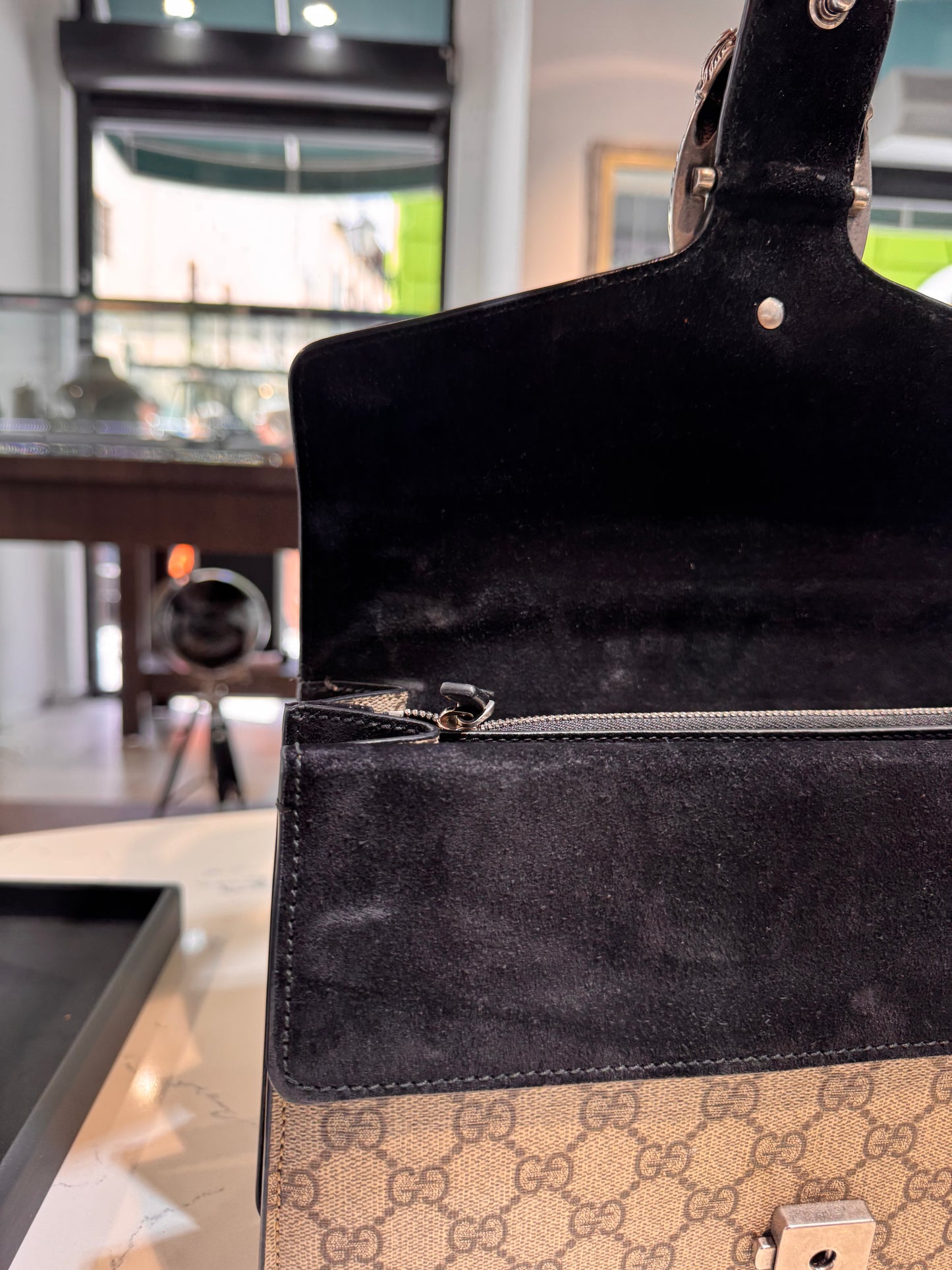 Gucci Medium Dionysus Black Suede