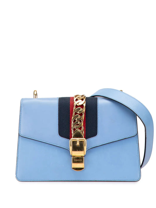 Pre-Owned GG Blue Sylvie Shoulder Bag