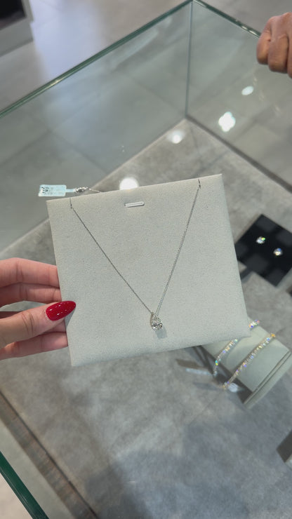 2.05ct Pear Lab 14k White Gold Necklace